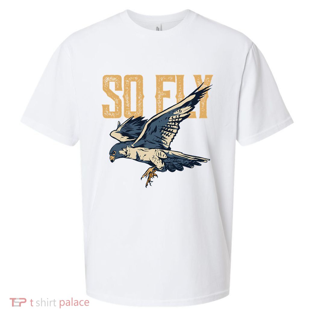 So Fly Peregrine Falcon Birding Ornithologists Sueded Cloud Jersey T-Shirt