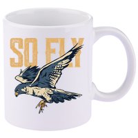 So Fly Peregrine Falcon Birding Ornithologists 11oz C Handle Ceramic Mug
