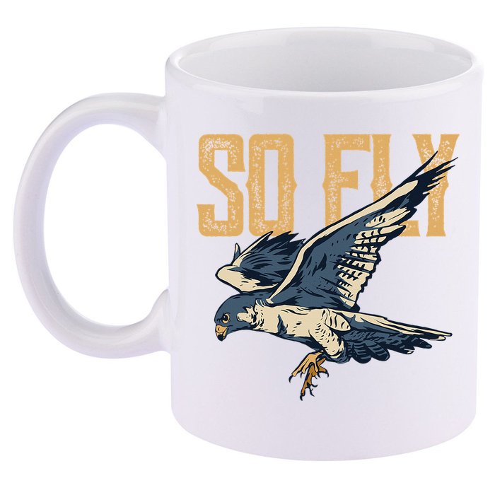 So Fly Peregrine Falcon Birding Ornithologists 11oz C Handle Ceramic Mug