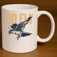 So Fly Peregrine Falcon Birding Ornithologists 11oz C Handle Ceramic Mug