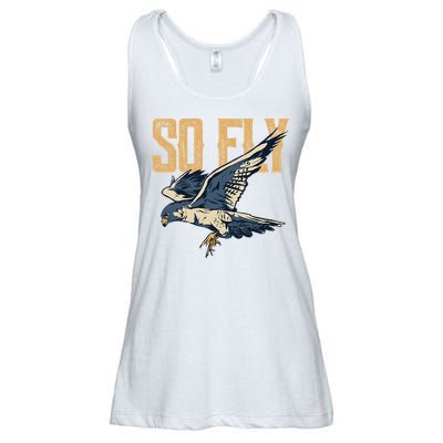 So Fly Peregrine Falcon Birding Ornithologists Ladies Essential Flowy Tank