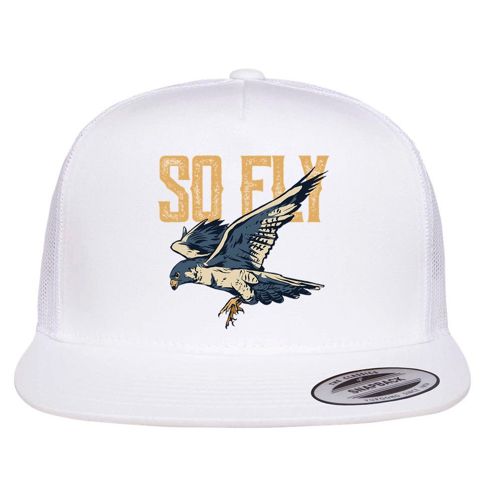 So Fly Peregrine Falcon Birding Ornithologists Flat Bill Trucker Hat