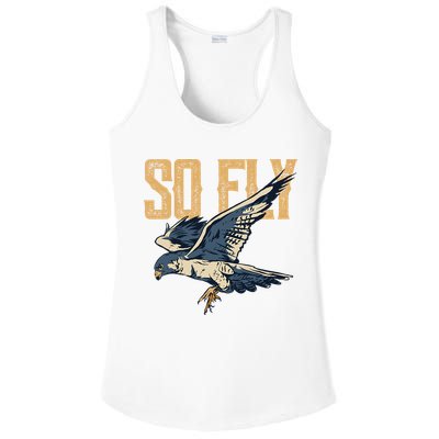 So Fly Peregrine Falcon Birding Ornithologists Ladies PosiCharge Competitor Racerback Tank