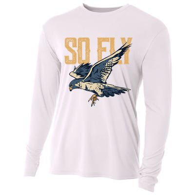 So Fly Peregrine Falcon Birding Ornithologists Cooling Performance Long Sleeve Crew