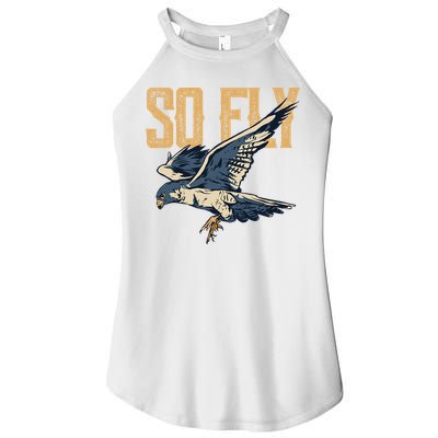 So Fly Peregrine Falcon Birding Ornithologists Women's Perfect Tri Rocker Tank