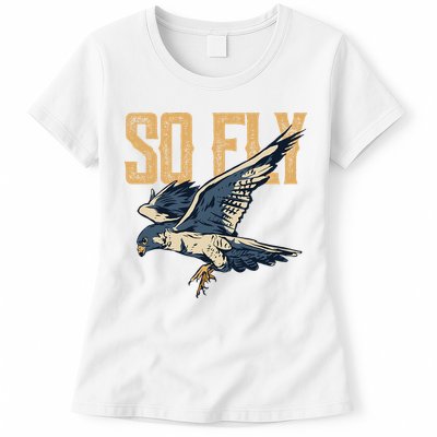So Fly Peregrine Falcon Birding Ornithologists Womens T-Shirt