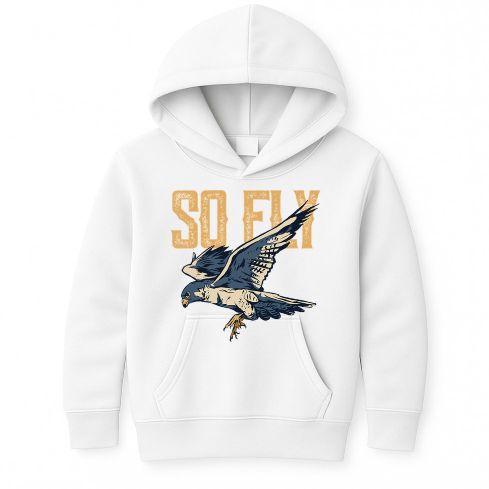 So Fly Peregrine Falcon Birding Ornithologists Kids Hoodie