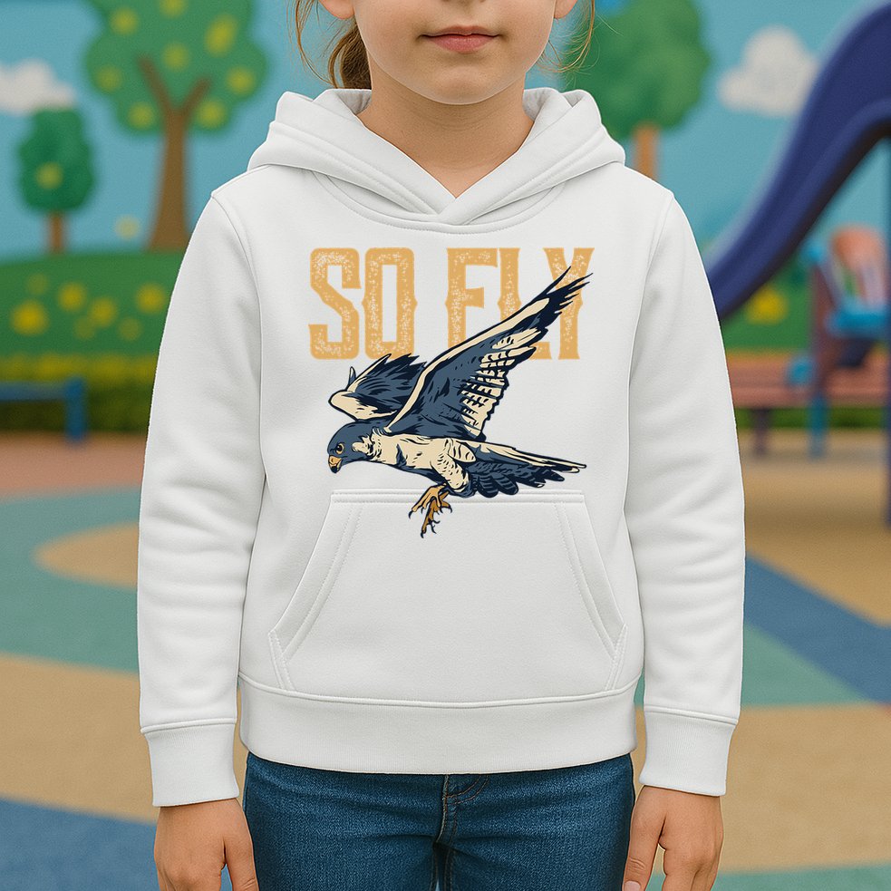 So Fly Peregrine Falcon Birding Ornithologists Kids Hoodie