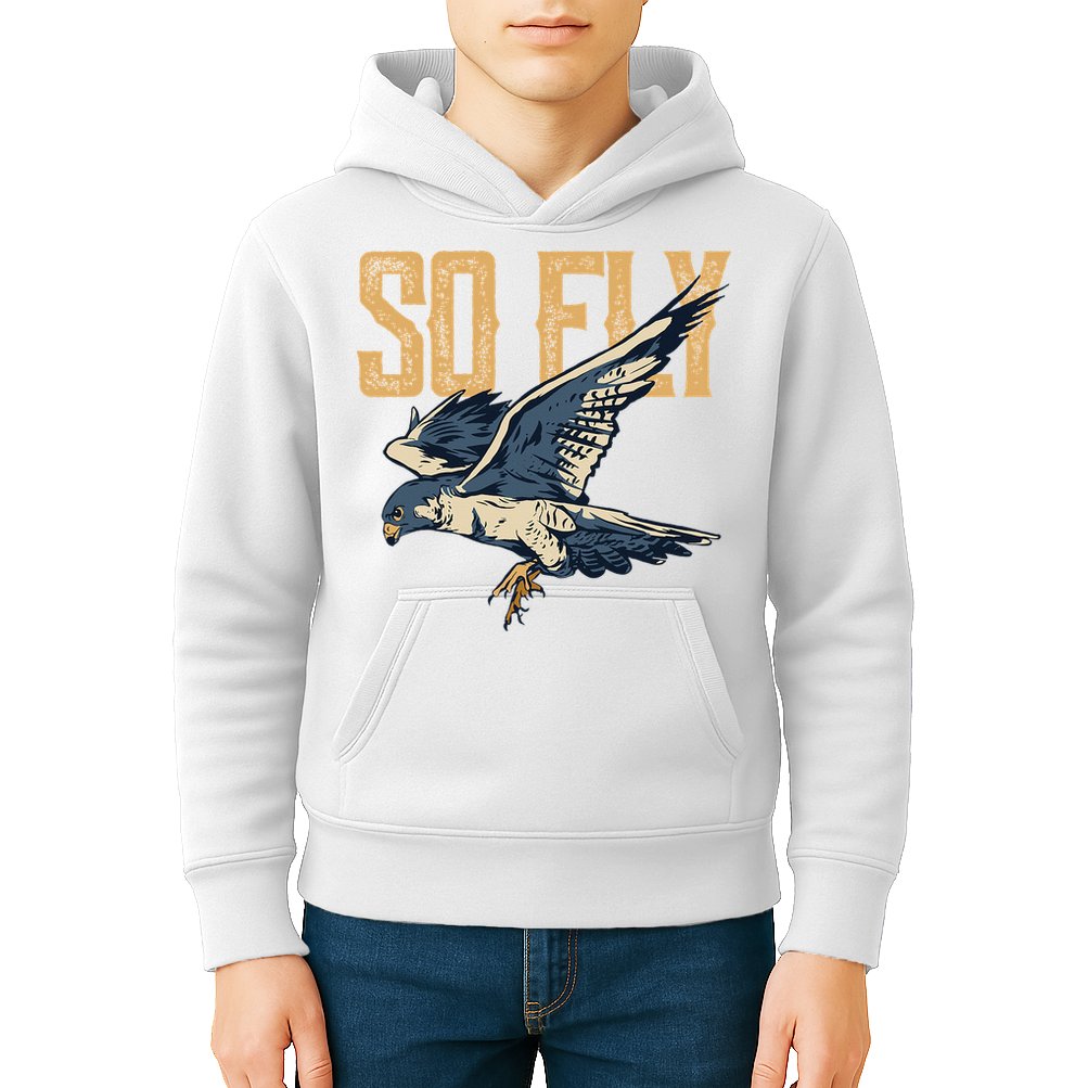 So Fly Peregrine Falcon Birding Ornithologists Kids Hoodie