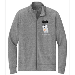 Salt Funny Power Matching Salt And Pepper Gift Stretch Full-Zip Cadet Jacket