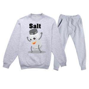 Salt Funny Power Matching Salt And Pepper Gift Premium Crewneck Sweatsuit Set