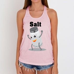 Salt Funny Power Matching Salt And Pepper Gift Women's Knotted Racerback Tank