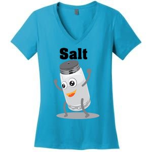 Salt Funny Power Matching Salt And Pepper Gift Women's V-Neck T-Shirt