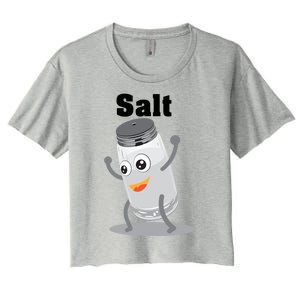 Salt Funny Power Matching Salt And Pepper Gift Women's Crop Top Tee