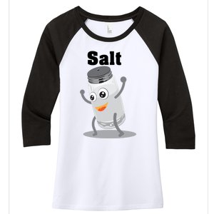 Salt Funny Power Matching Salt And Pepper Gift Women's Tri-Blend 3/4-Sleeve Raglan Shirt