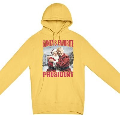 SantaS Favorite President Christmas Funny Trump Xmas Pajama Premium Pullover Hoodie