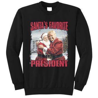 SantaS Favorite President Christmas Funny Trump Xmas Pajama Sweatshirt