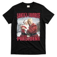 SantaS Favorite President Christmas Funny Trump Xmas Pajama T-Shirt