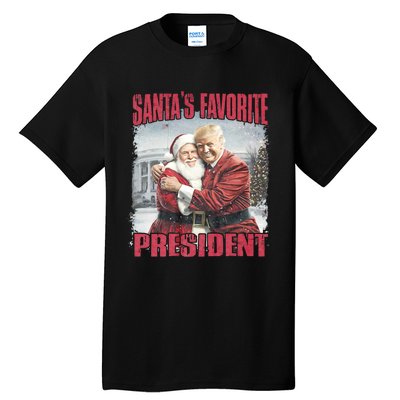 SantaS Favorite President Christmas Funny Trump Xmas Pajama Tall T-Shirt