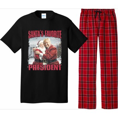 SantaS Favorite President Christmas Funny Trump Xmas Pajama Pajama Set