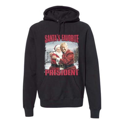 SantaS Favorite President Christmas Funny Trump Xmas Pajama Premium Hoodie