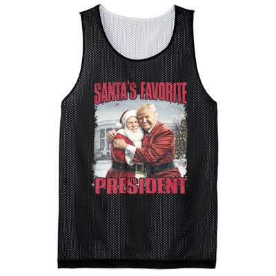 SantaS Favorite President Christmas Funny Trump Xmas Pajama Mesh Reversible Basketball Jersey Tank