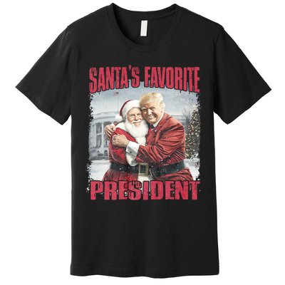 SantaS Favorite President Christmas Funny Trump Xmas Pajama Premium T-Shirt