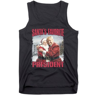 SantaS Favorite President Christmas Funny Trump Xmas Pajama Tank Top