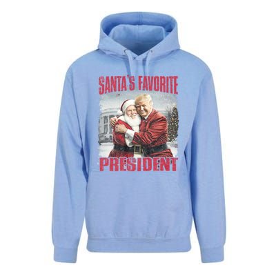 SantaS Favorite President Christmas Funny Trump Xmas Pajama Unisex Surf Hoodie