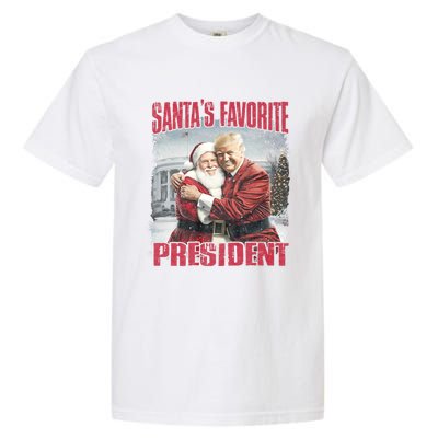 SantaS Favorite President Christmas Funny Trump Xmas Pajama Garment-Dyed Heavyweight T-Shirt