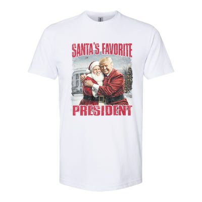 SantaS Favorite President Christmas Funny Trump Xmas Pajama Softstyle CVC T-Shirt