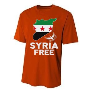 Syria Free Patriotic Syrian Map Liberation Peace Unity Home Performance Sprint T-Shirt