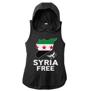 Syria Free Patriotic Syrian Map Liberation Peace Unity Home Ladies PosiCharge Tri-Blend Wicking Draft Hoodie Tank