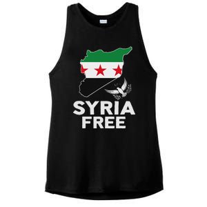 Syria Free Patriotic Syrian Map Liberation Peace Unity Home Ladies PosiCharge Tri-Blend Wicking Tank