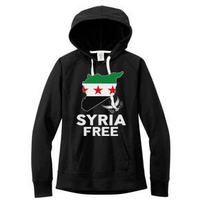 Syria Free Patriotic Syrian Map Liberation Peace Unity Home Women's Fleece Hoodie