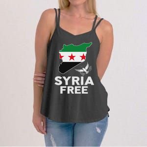 Syria Free Patriotic Syrian Map Liberation Peace Unity Home Women's Strappy Tank