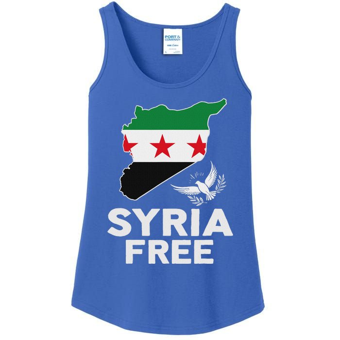 Syria Free Patriotic Syrian Map Liberation Peace Unity Home Ladies Essential Tank