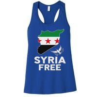 Syria Free Patriotic Syrian Map Liberation Peace Unity Home Women's Racerback Tank