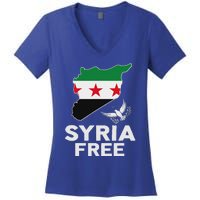 Syria Free Patriotic Syrian Map Liberation Peace Unity Home Women's V-Neck T-Shirt