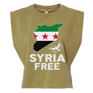 Syria Free Patriotic Syrian Map Liberation Peace Unity Home Garment-Dyed Women's Muscle Tee