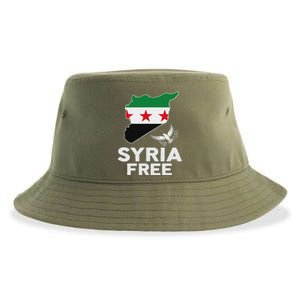 Syria Free Patriotic Syrian Map Liberation Peace Unity Home Sustainable Bucket Hat