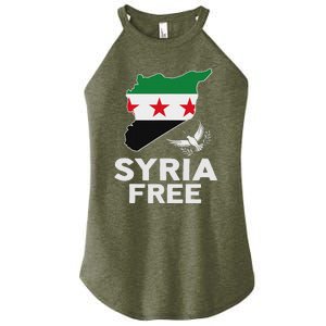 Syria Free Patriotic Syrian Map Liberation Peace Unity Home Women's Perfect Tri Rocker Tank