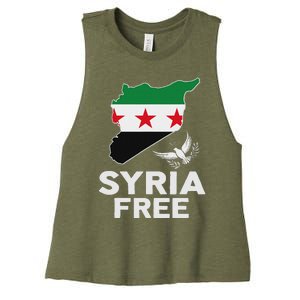 Syria Free Patriotic Syrian Map Liberation Peace Unity Home Women's Racerback Cropped Tank