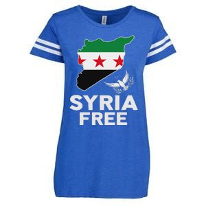 Syria Free Patriotic Syrian Map Liberation Peace Unity Home Enza Ladies Jersey Football T-Shirt