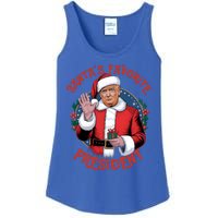 Santas Favorite President Trump Christmas Pajama Holiday Ladies Essential Tank