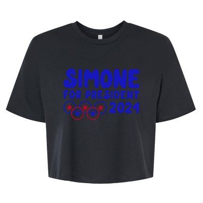 Simone For President 2024 Bella+Canvas Jersey Crop Tee