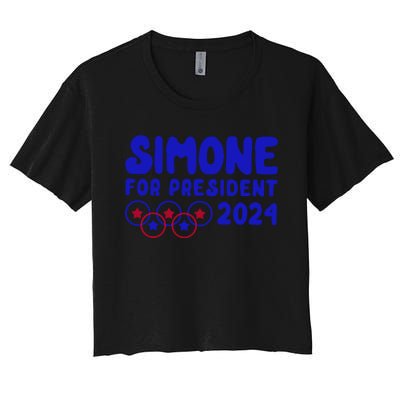 Simone For President 2024 Women's Crop Top Tee