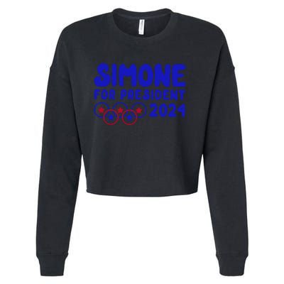 Simone For President 2024 Cropped Pullover Crew