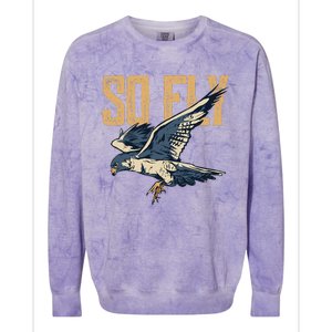 So Fly Peregrine Falcon Birding Ornithologists Colorblast Crewneck Sweatshirt