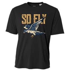 So Fly Peregrine Falcon Birding Ornithologists Cooling Performance Crew T-Shirt